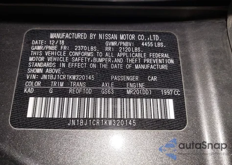 2019 Nissan Rogue Sport Sv from USA, damaged, VIN JN1BJ1CR1KW320145